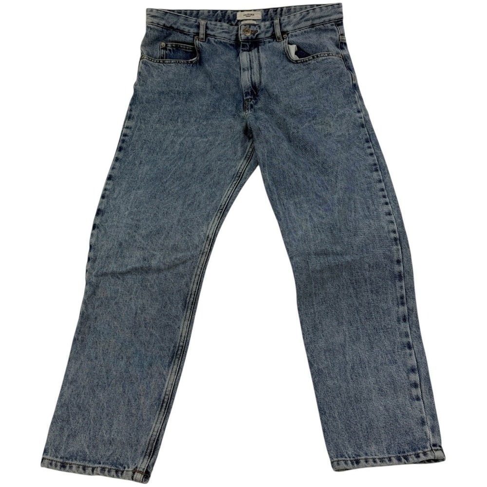 Isabel Marant Étoile Light Wash Blue Cotton Tapered Jeans Women's Sz 38 5-Pocket
